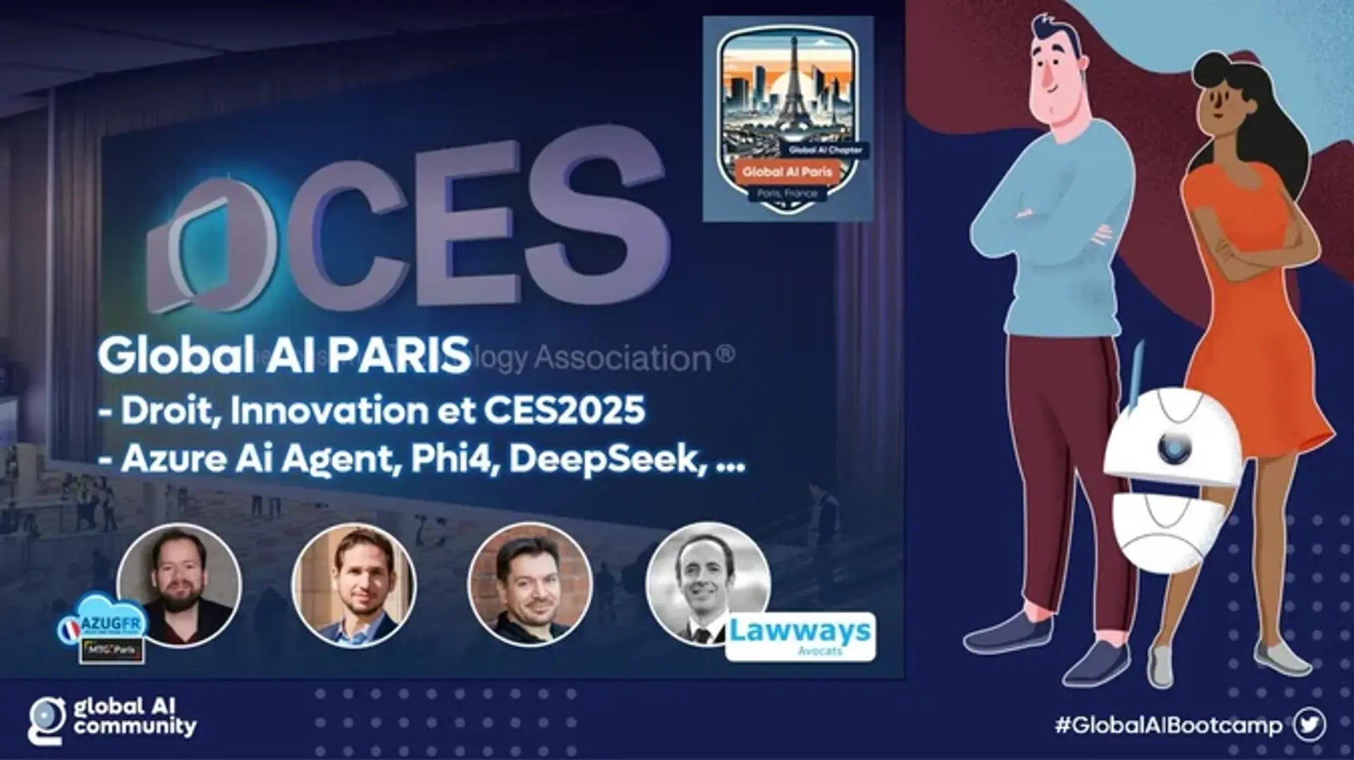 Global AI Paris : CES2025, Azure Ai Agent, Phi4, DeepSeek, ...