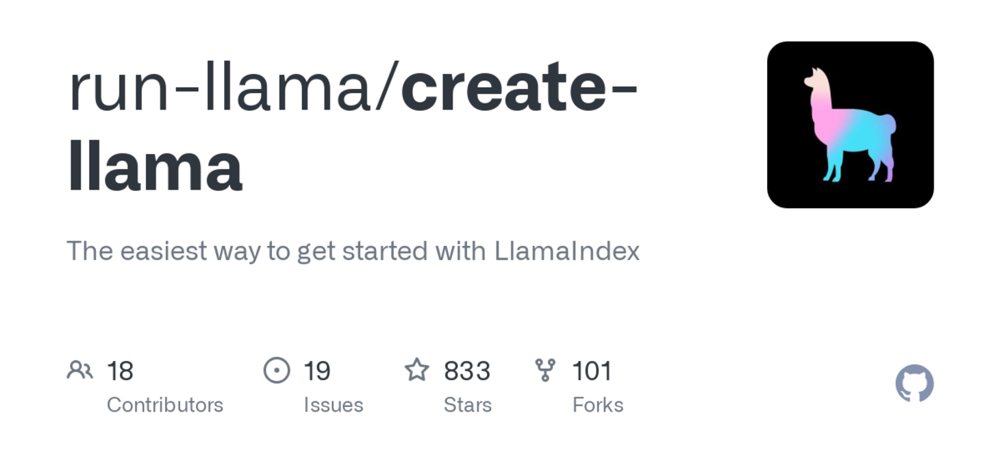 GitHub - run-llama/create-llama: The easiest way to get started with LlamaIndex