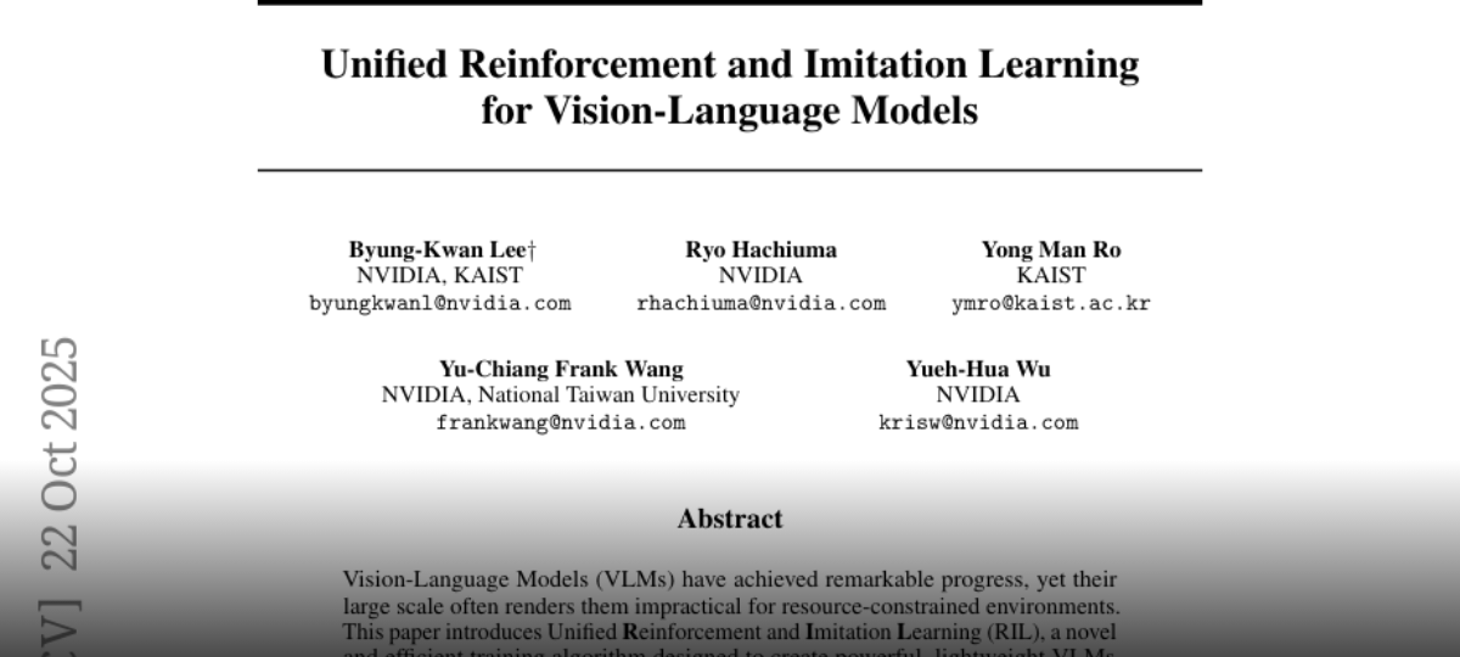 Unified Reinforcement and Imitation Learning for Vision-Language Models