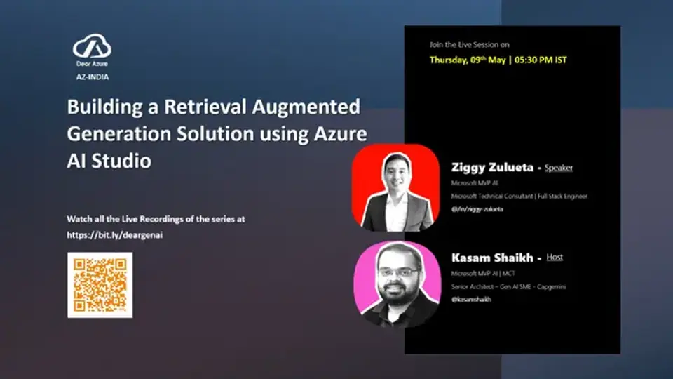 Building a Retrieval Augmented Generation Solution using Azure AI Studio