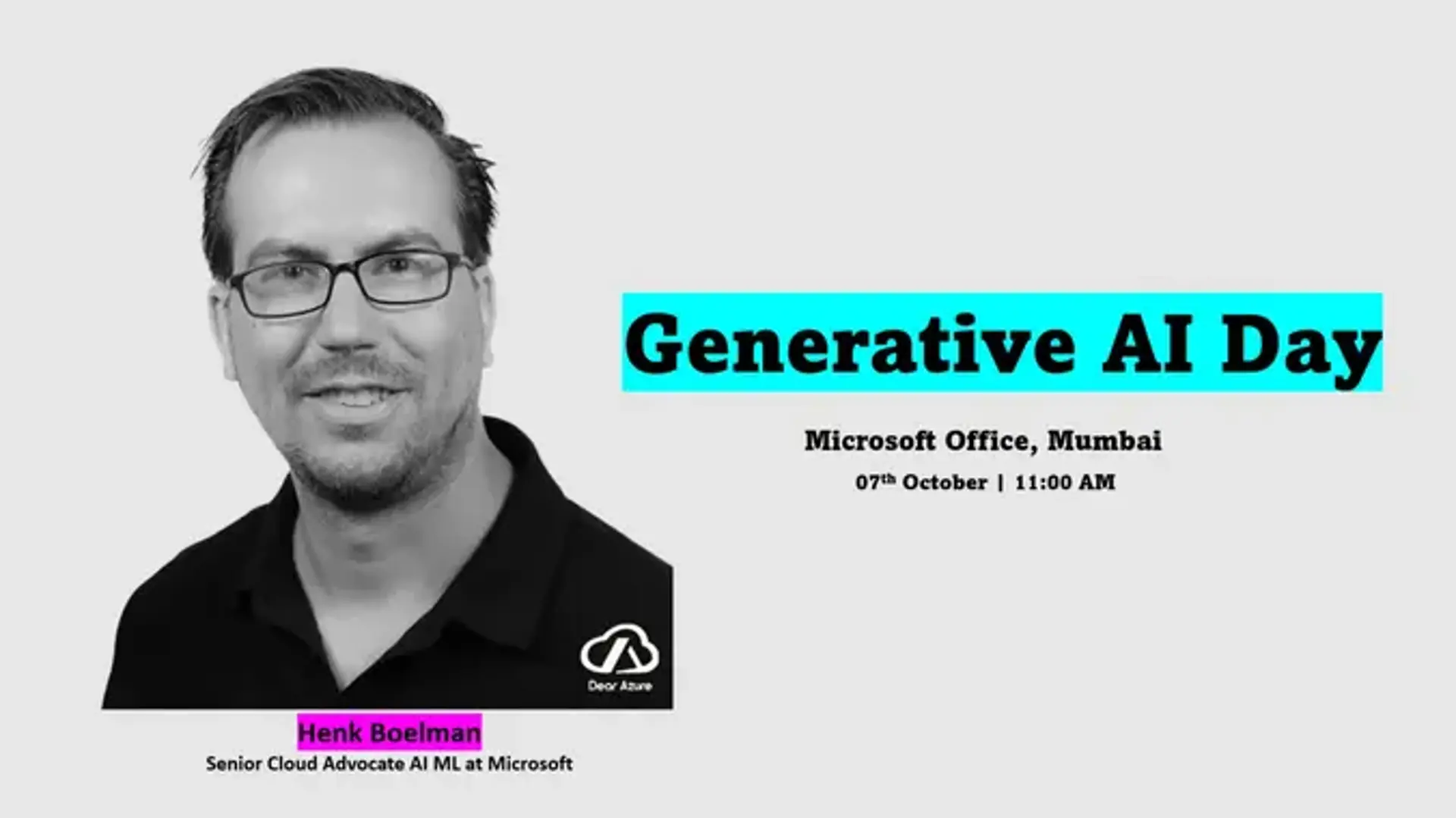 Generative AI Day - Mumbai - October 2023